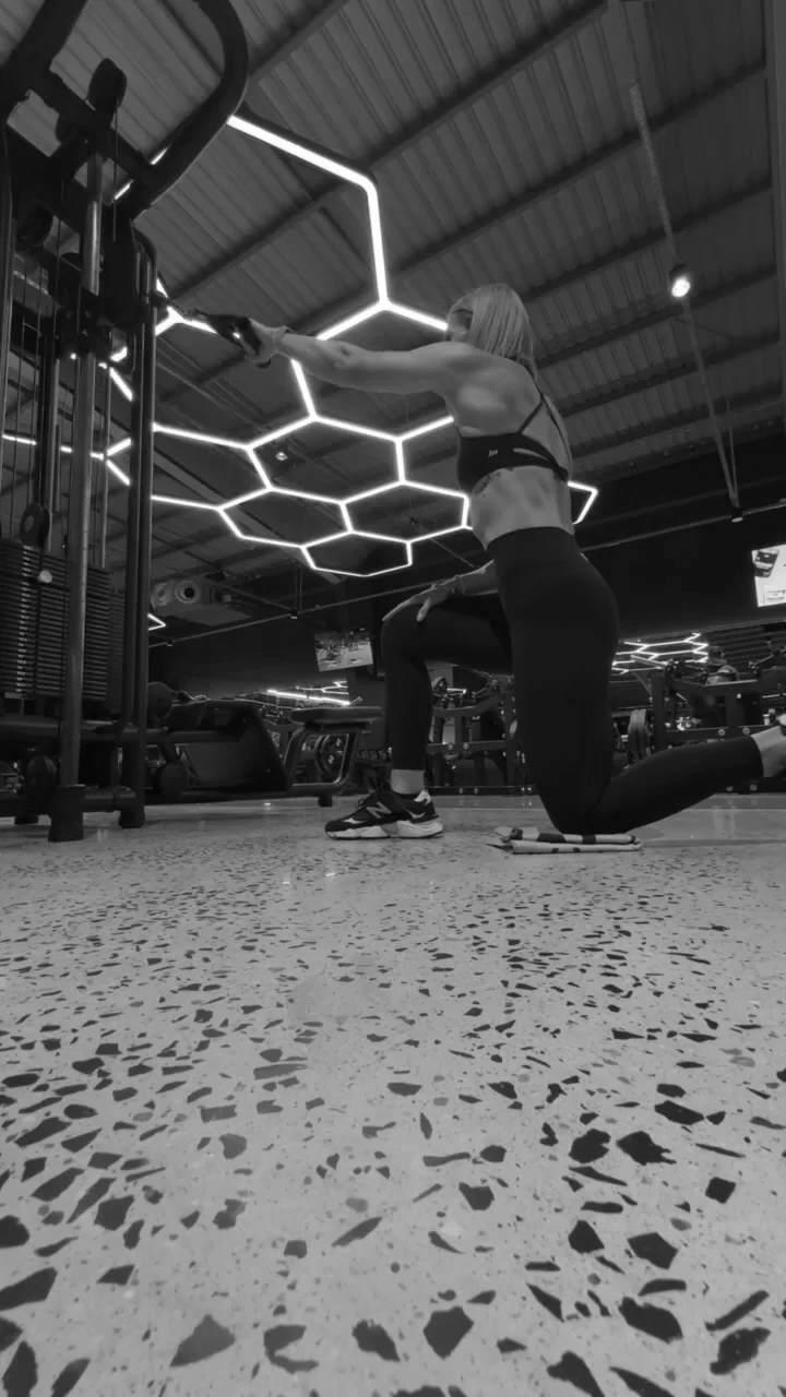 Kayte training in the gym